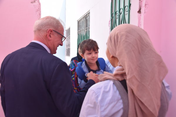 A tour of the educational center with the head of the mission of the International Organization for Migration in Egypt