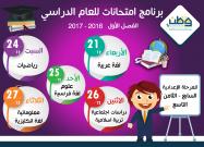 First semester exams for the year 2016 - 2017 Program